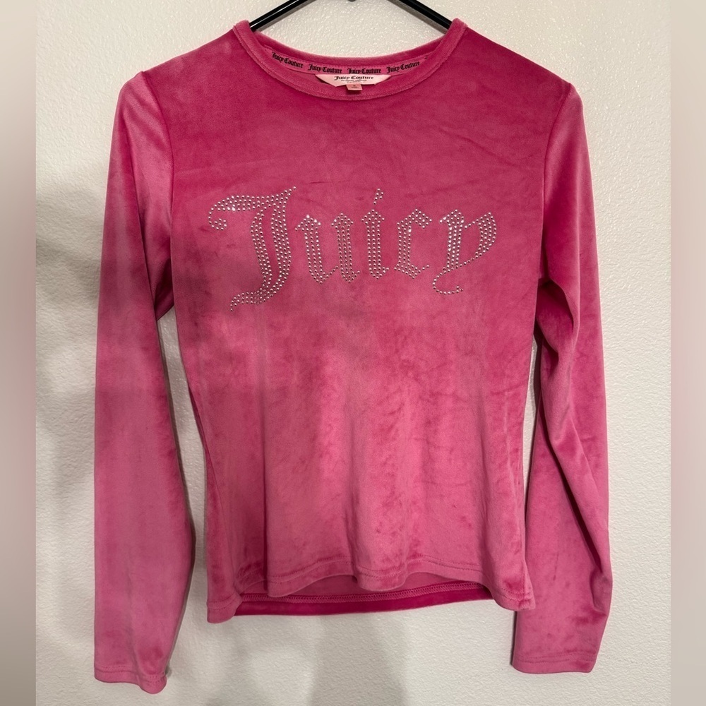 Y2k Juicy Couture Vintage pink velour sleepwear top
